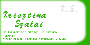 krisztina szalai business card